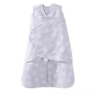 HALO Innovations Sleepsack Micro-Fleece Swaddle Wrap Grey Stars